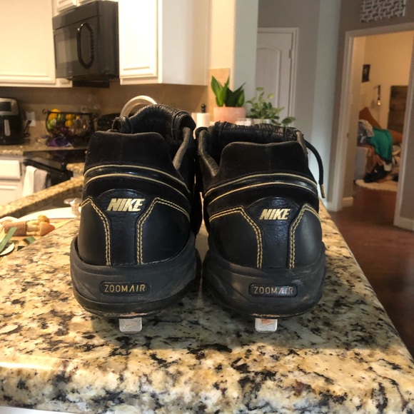 Rare Nike Air Zoom baseball metal cleats. 100% leather, worn one game. - Picture 4 of 6